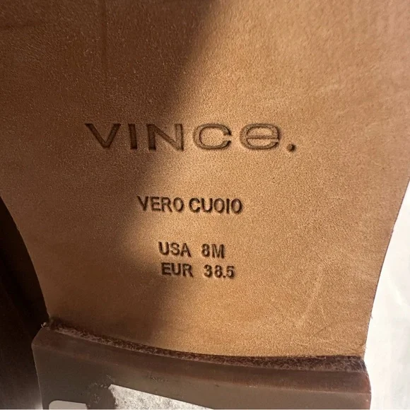 NEW Vince Cecyl Suede Boot Tan size 8 reg $450 - Picture 11 of 11